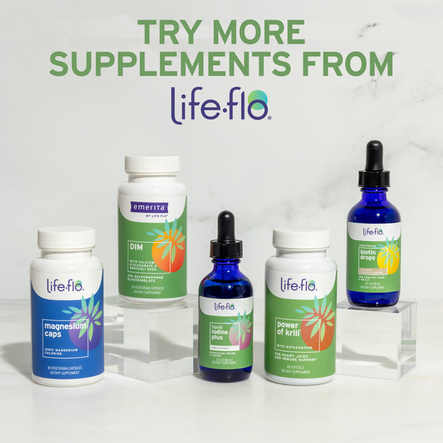 Life-Flo Biotin Drops 10,000 Mcg with Vitamin D3 | Liquid Supplement for Healthy Hair, Skin & Nails | 2Oz, 60 Servings