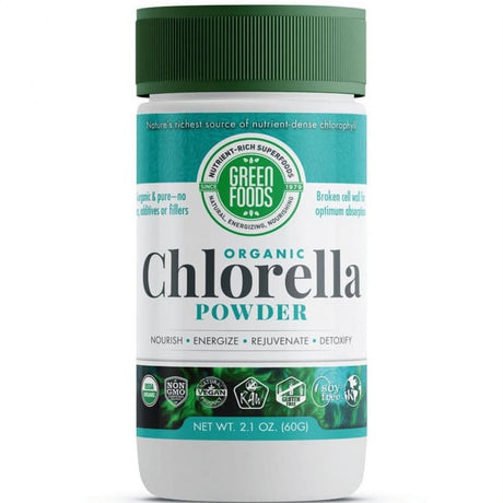 Green Foods Organic Chlorella Powder 2.1 Oz Powder