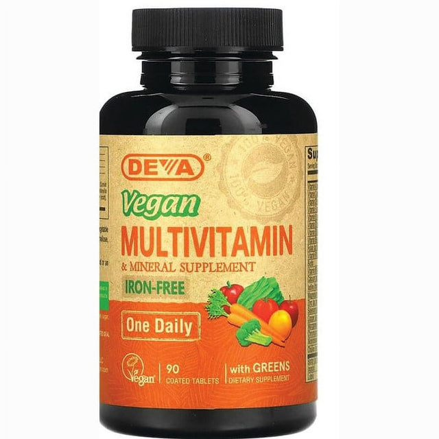 Deva Vegan Multivitamin & Mineral Iron Free 90 Tabs