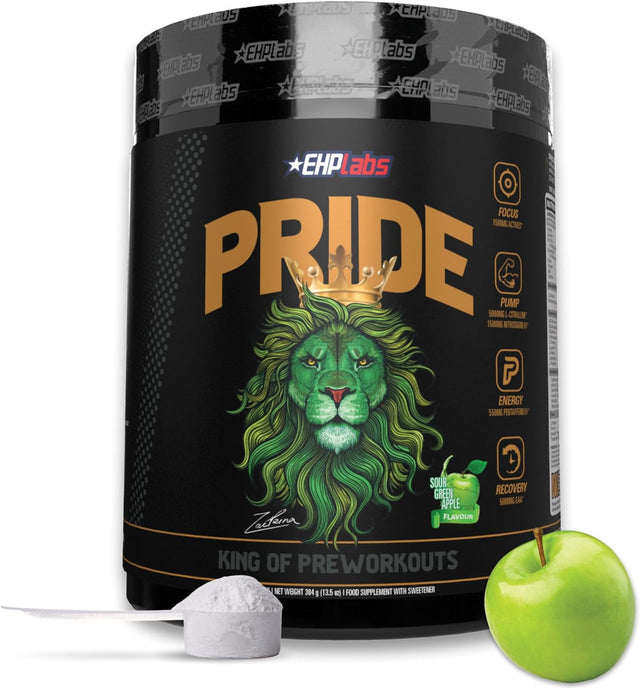 Ehplabs Pride Pre Workout Powder Energy Supplement - Sugar Free Preworkout for Men & Women, Energy Powder Boost Drink with BCAA - 280Mg of Caffeine - Sour Green Apple (40 Servings)