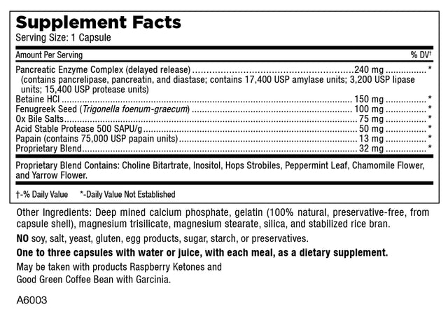 Mt. Angel Vitamins - Slim-Zymes, Fat Digesting Enzymes (100 Capsules)