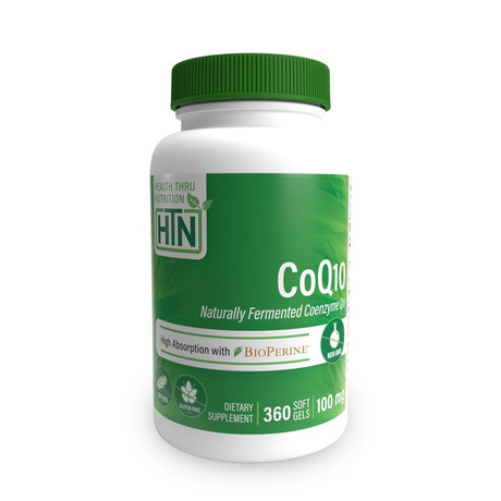 Coq-10 (With Bioperine?) 100Mg 360 Softgels High Absorption (Non-Gmo) by Health Thru Nutrition