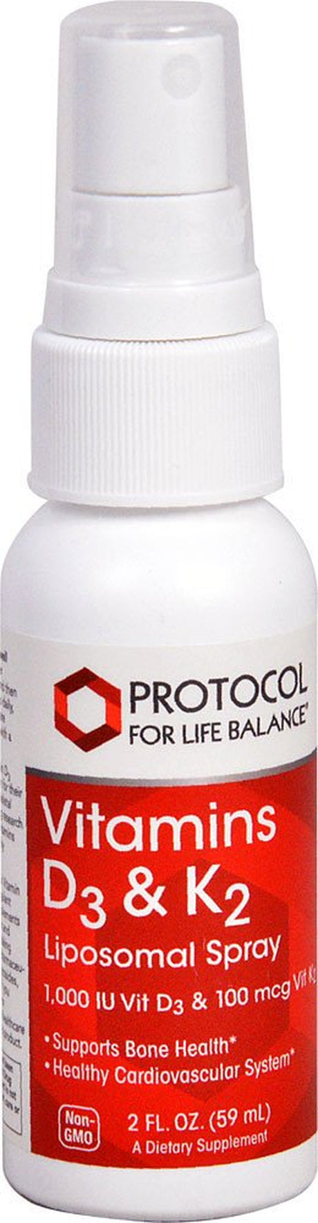 Protocol for Life Balance Vitamins D3 & K2 Liposomal Spray -- 2 Fl Oz