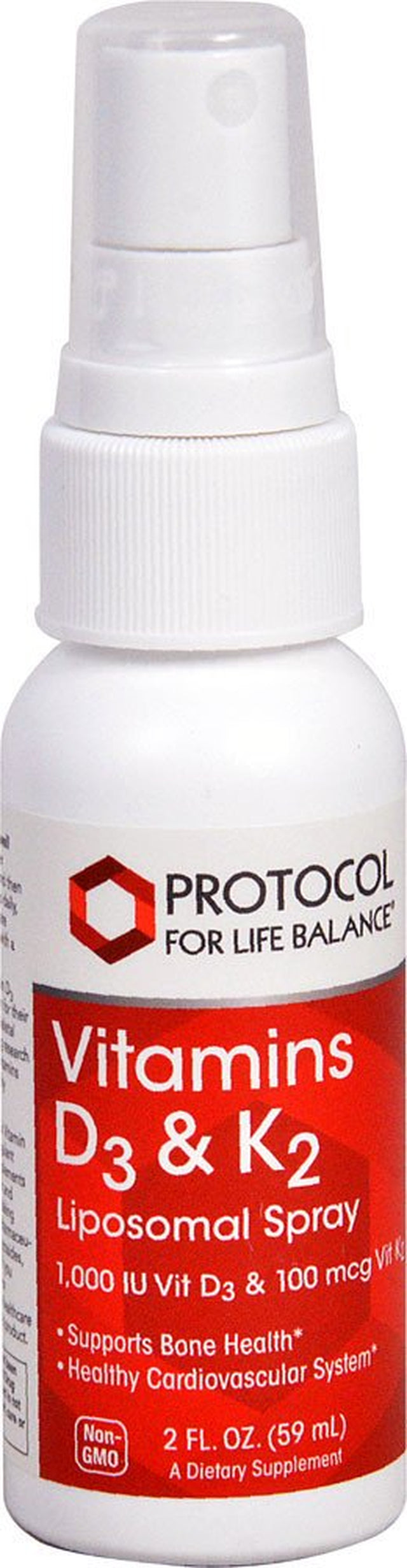 Protocol for Life Balance Vitamins D3 & K2 Liposomal Spray -- 2 Fl Oz