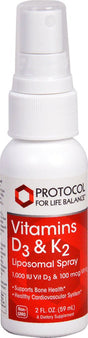 Protocol for Life Balance Vitamins D3 & K2 Liposomal Spray -- 2 Fl Oz