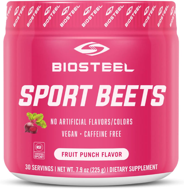 Biosteel Sports Beets Pre-Workout Powder, Non-Gmo Formula, Fruit Punch, 30 Servings