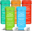 Viter Energy 40Mg Caffeine Mints, Sugar Free, B Vitamins, Vegan, Energy & Focus Nootropic Supplement (Variety Flavors, 20Pcs, 5 Pack, 120Pcs Total)