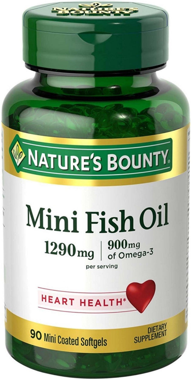 Nature'S Bounty Mini Fish Oil Odorless Softgels, 1290 Mg, 90 Ct