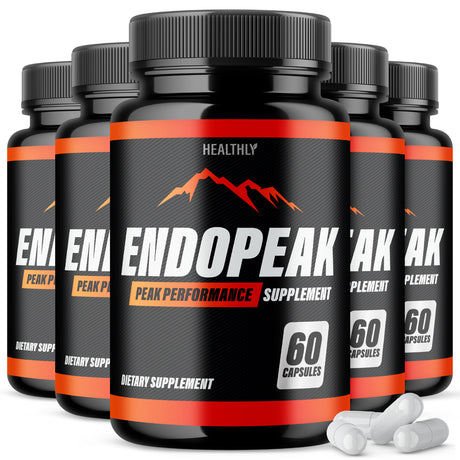 (5 Pack) Endopeak Supplement Male Support Powder Pills Pump Extra Strength Formula (300 Capsules)