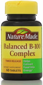 Nature Made Balanced Vitamin B-100 Complex Tablets 60 Ea (Pack of 2)