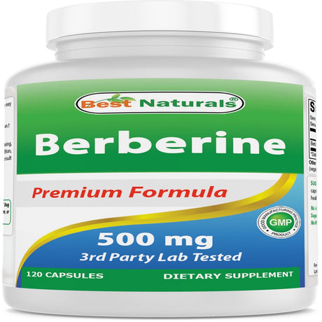 Best Naturals Berberine 500Mg 120 Capsules | Supports Immune Function, Cardiovascular & Gastrointestinal Function