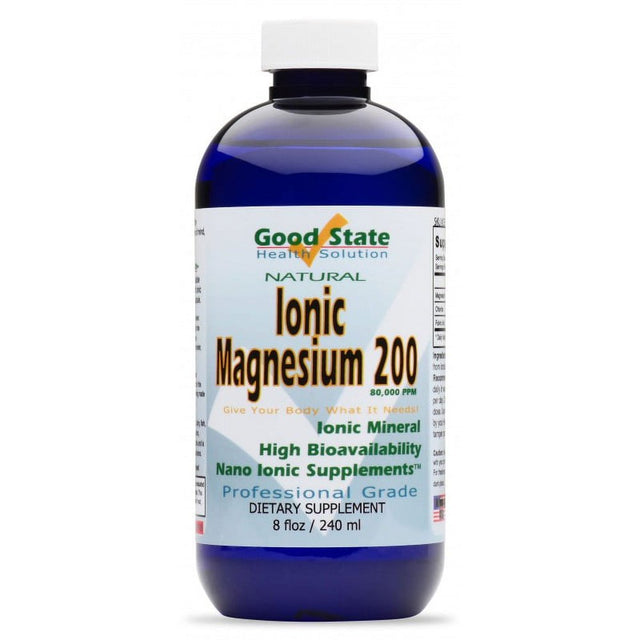 Good State Liquid Ionic Minerals - Magnesium 200 - (96 Servings at 200 Mg Elemental) (8 Fl Oz)