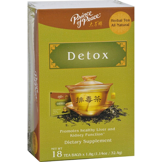 Prince of Peace Detox Tea, 4 Pack - 18 Tea Bags Each – Herbal Detox Tea – Prince of Peace – Traditional Medicinal Tea – Herbal Tea Bags – Detox Herbal Tea Supplement