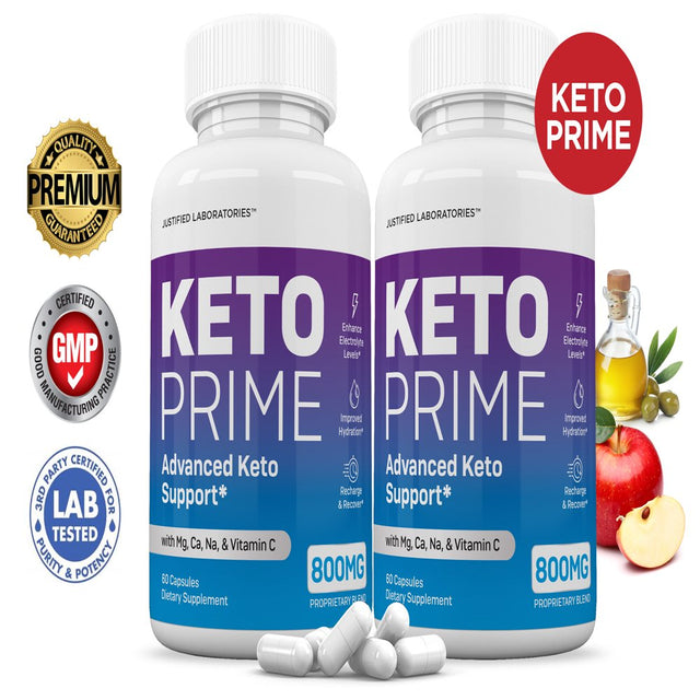 (2 Pack) Keto Prime Pills Includes Apple Cider Vinegar Gobhb® 120 Capsules