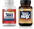 Ageless Male Max Total Testosterone Booster & Ageless Male Performance Nitric Oxide Booster for Men - Improve Workouts, Reduce Fat Faster than Exercise Alone, Promote Arousal, Energy & Drive