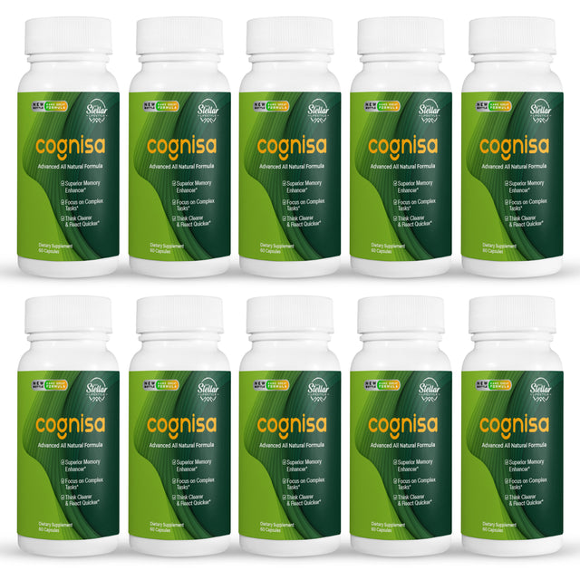 10 Pack Cognisa, Support Memory and Focus, Advanced All Natural Formula-60 Capsules X10