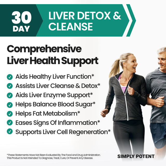 Liver Support Detox & Cleanse Supplement, 22 Ingredient Natural Liver Support with Milk Thistle, Dandelion, Turmeric, Ginger, Choline, Artichoke, Beet, Alfalfa, Zinc, Grape Seed & 13 More, 60 Capsules