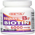 Deva Vegan Vitamins - Vegan Biotin 6000 Mcg - 90 Tablets