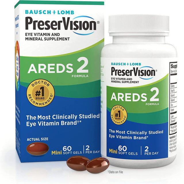 Preservision AREDS 2 Eye Vitamin & Mineral Supplement, Contains Lutein, Vitamin C, Zeaxanthin, Zinc & Vitamin E, 120 Softgels (Packaging May Vary)