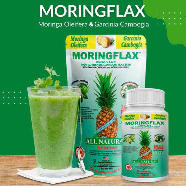 Moringflax 100% Canadian Flax Seed with Garcinia Cambogia & Moringa Oleifera, Herbal Supplement, 16 Oz