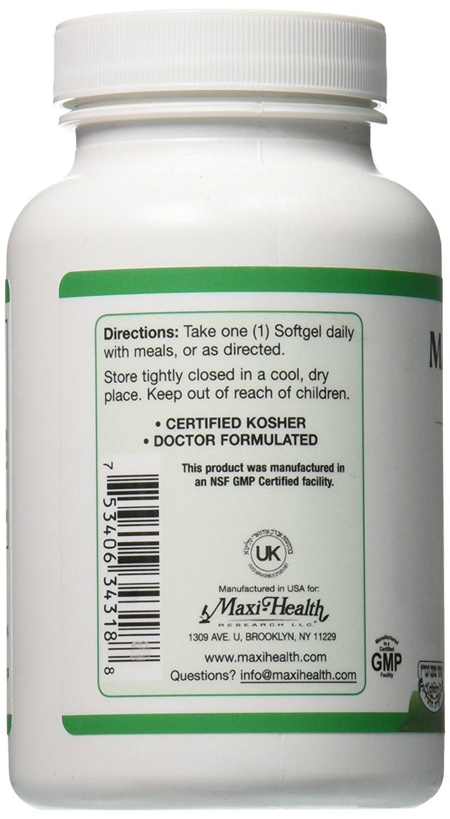 Maxi Health Kosher Vitamin D3 1000 IU - 180 Liquid Softgels