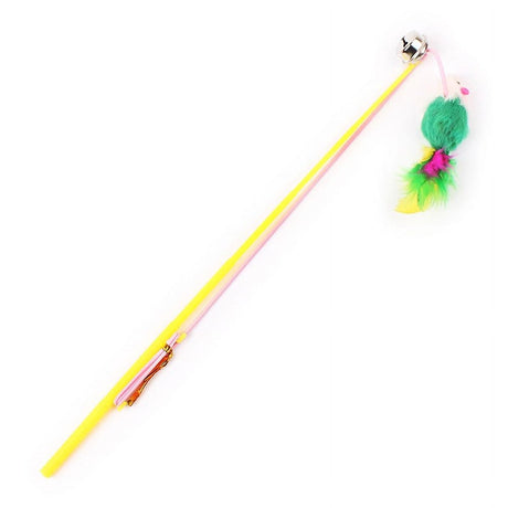 Black and Friday Deals Blueek Kitten Cat Teaser Interactive Toy Rod with Bell and Feather