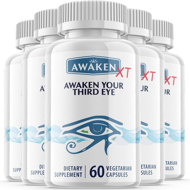 (5 Pack) Awaken XT - Revolutionary Advanced Vision Matrix Formula - Supports Healthy Vision - Dietary Supplement for Eyes Sight - 300 Capsules