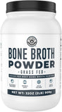 Bone Broth Powder, 2Lb Pure Grass Fed Beef Bone Broth Protein Powder. Unflavored, Contains Collagen, Glucosamine & Gelatin, Paleo, Keto, Gut-Friendly, Non-Gmo, Dairy Free. 32Oz