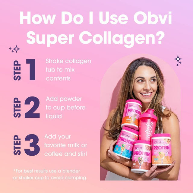 Obvi Collagen Peptides, Protein Powder, Keto, Gluten and Dairy Free, Hydrolyzed Grass-Fed Bovine Collagen Peptides, Supports Gut Health, Healthy Hair, Skin, Nails (30 Servings, Cookies & Cream)