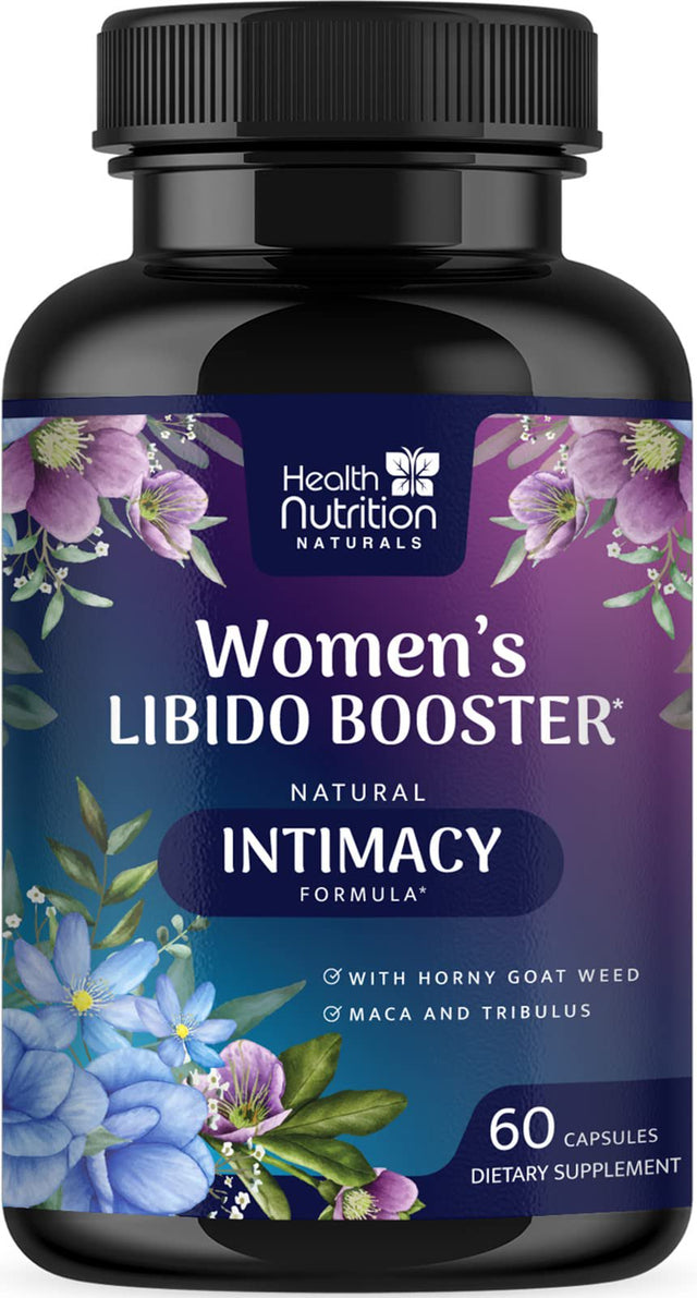 Libido Booster for Women - Female Libido Support Supplement - Women Vitamins Formula Supports Energy - Maca Root, Panax Ginseng, Tribulus Terrestris, Ashwagandha & More - 60 Veggie Capsules