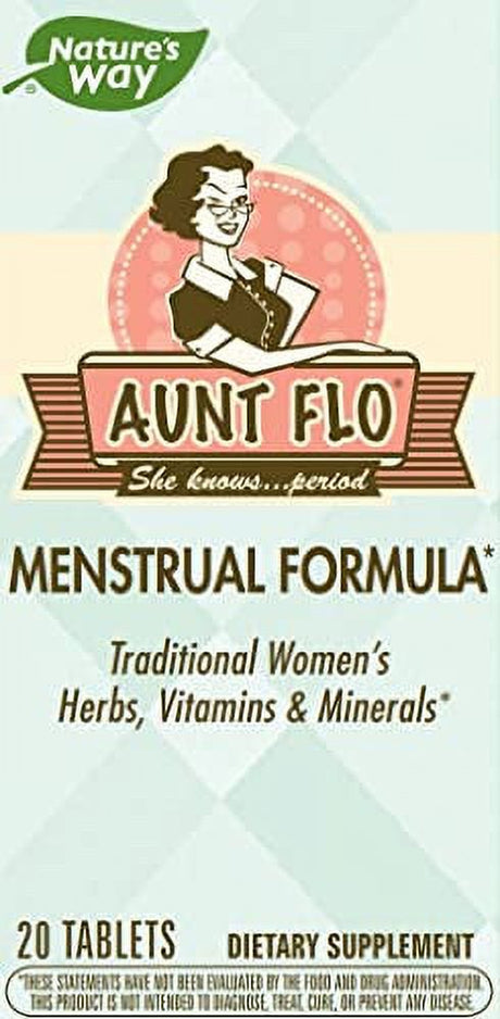 Nature'S Way Aunt Flo Menstrual Formula*, Three Traditional Herbal Blends for Menstrual Health*, 20 Tablets