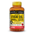 Mason Natural No Burp Fish Oil: 1000Mg Omega-3, Healthy Heart, Circulatory Support, 90 Soft Gels, Serving Size 2 Soft Gels