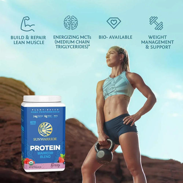 Sunwarrior Berry Plant Protein Powder | Plant Based Dairy Free Protein Powder, 750G