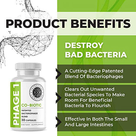 Intestinal Fortitude Phage 1 - Gut Health Supplement, Digestive Health, Immune Support, 30 Servings