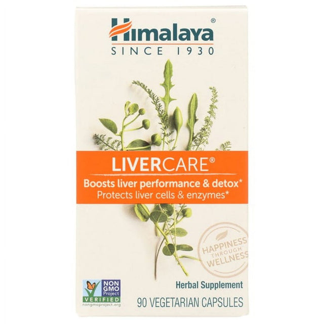 Himalaya Livercare Herbal Supplement, Liver Cleanse Formula, Liver Support, Bile Production, Eliminates Waste, Cleansing, Vegan, Non-Gmo, 90 Capsules