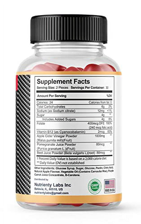 Zonata ACV Pro Plan Gummies, ACV Pro Plan Keto Gummies, 180 Gummies (Pack of 3)