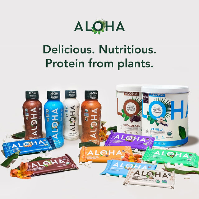 ALOHA Organic Plant Based Vanilla Protein Shake with MCT Oil 12Oz Bottle - 20G Protein, Meal Replacement, Low Sugar, Gluten-Free, Paleo, Low Carb, Non-Gmo, No Soy, No Stevia & No Sugar Alcohols