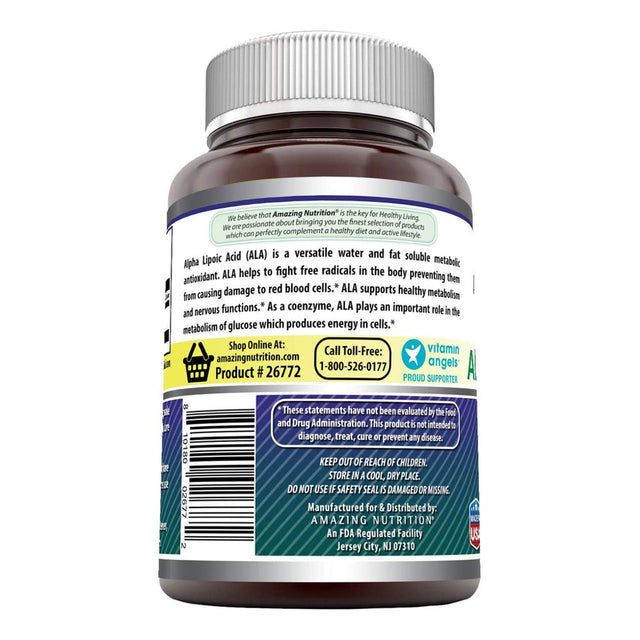 Amazing Formulas Alpha Lipoic Acid * 300Mg 120 Softgels per Bottle * Pure ALA Capsules - Ideal Formulas Supplement for Healthy Weight Management, Athletic Performance & More