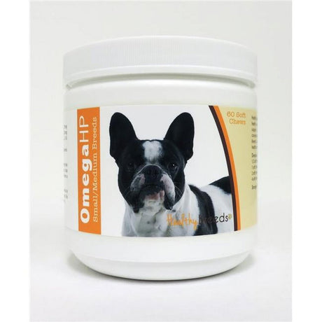 Healthy Breeds French Bulldog Omega HP Fatty Acid Skin and Coat Support Soft Chews