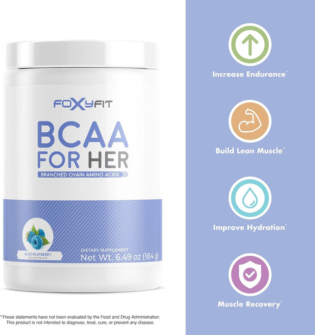 BCAA for Her | Branched Chain Amino Acids for Women to Boost Hydration and Reduce Soreness, Blackberry Lemonade (BCAA Powder - 20 Servings)