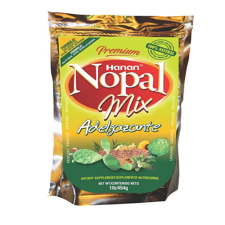 Nopal Mix Linaza plus Adelgazante| 100% Natural High Fiber Blend | 1Lb / 454G |Weight Control, Naturally Aids in Cleansing the Colon, Improved Digestion and Increased Energy