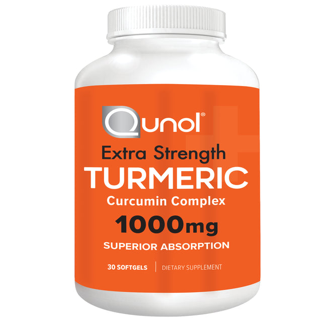 Qunol Turmeric Curcumin with Ultra High Absorption 1000Mg for Joint Support, 30 Softgels