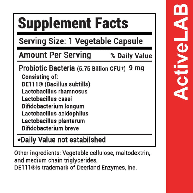 Activelab Advanced Probiotics for Women, Probiotics for Men and Adults, All Natural; Shelf Stable Probiotic Supplement with Prebiotic, Best Lactobacillus Probiotic; 60 Capsules