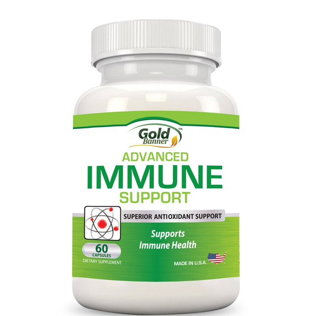 Gold Banner Immune Support Supplement - Advanced Formula Boosts Your Immune System with Red Raspberry, Pomegranate, Pine Bark, Grape Seed and Green Extracts High in Polyphenols!