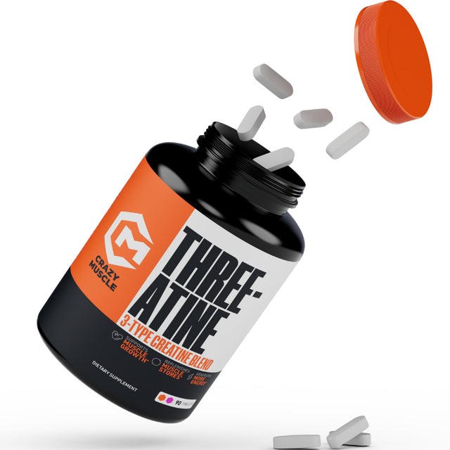 Creatine Pills - 100% Keto Pre Workout to Build Muscle by Crazy Muscle - 90 Tablets