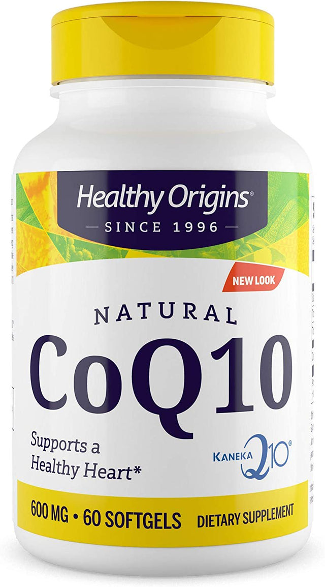 Healthy Origins Coq10 600 Mg (Kaneka Q10, Non-Gmo, Gluten Free, Heart Support, Energy Support), 60 Softgels