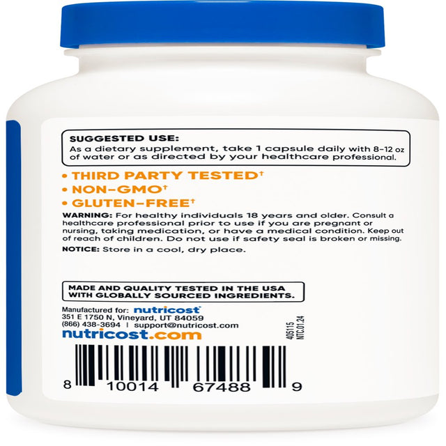 Nutricost L-Glycine 1000Mg, 120 Capsules, Vegetarian, Non-Gmo and Gluten Free Supplement