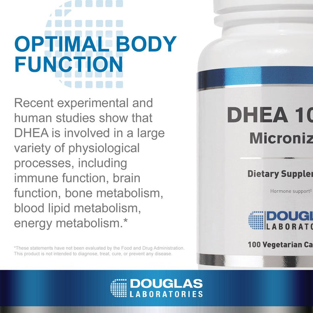 Douglas Laboratories DHEA 10 Mg | Micronized Supplement to Support Immune Health, Brain, Bones, Metabolism and Lean Body Mass* | 100 Capsules