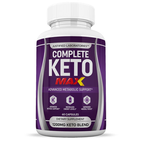 Complete Keto Pills BHB 1200MG Keto Diet Pills Real BHB Salts Advanced Ketogenic Supplement Exogenous Ketones Ketosis Weight Loss Fat Burner Carb Blocker Appetite Suppressant Men Women 2 Bottles