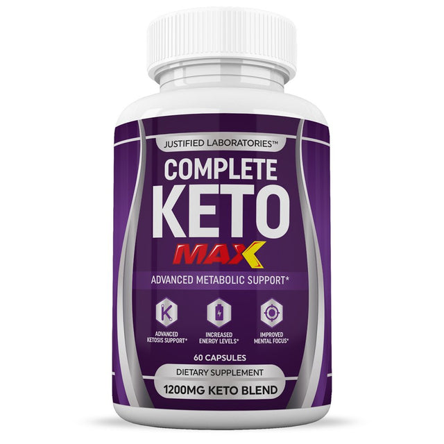 Complete Keto Pills BHB 1200MG Keto Diet Pills Real BHB Salts Advanced Ketogenic Supplement Exogenous Ketones Ketosis Weight Loss Fat Burner Carb Blocker Appetite Suppressant Men Women 2 Bottles